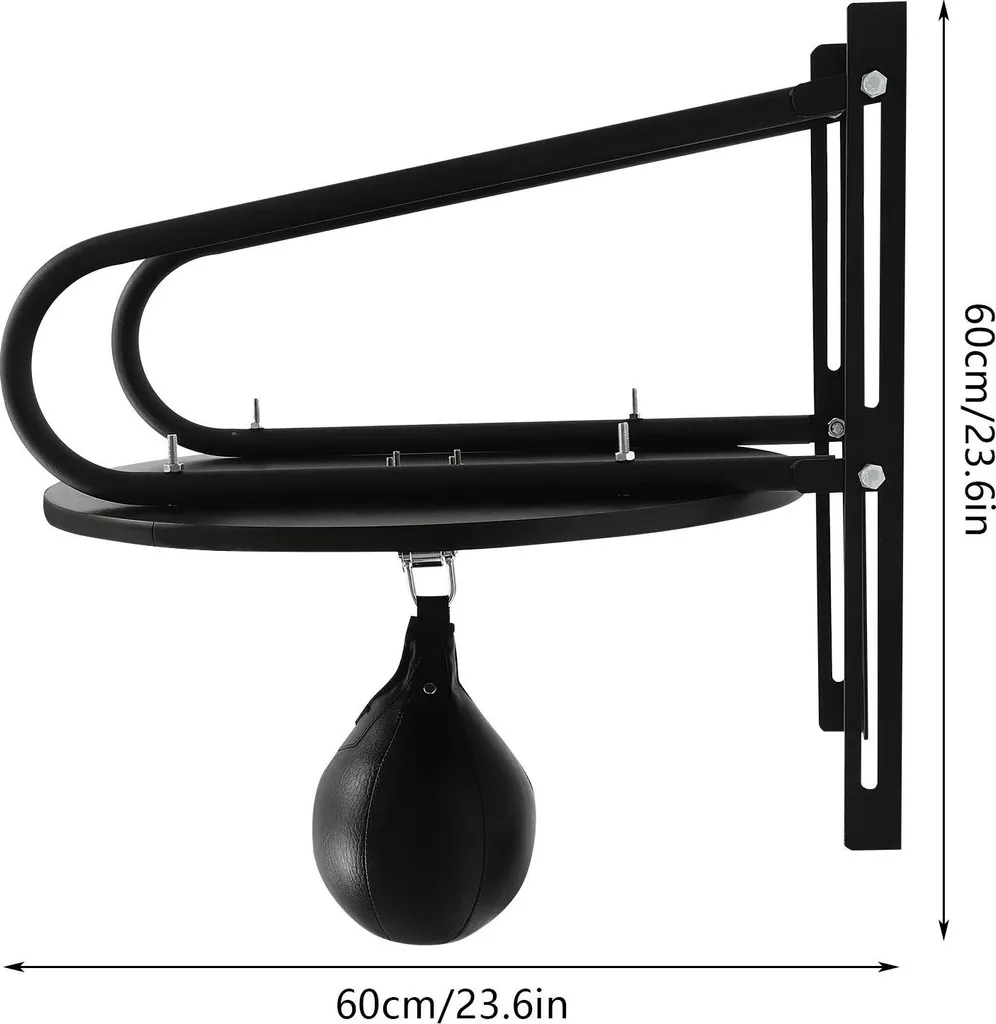 Support Speedball Boxe Anti-Vibration - Réglable et Acier Robuste