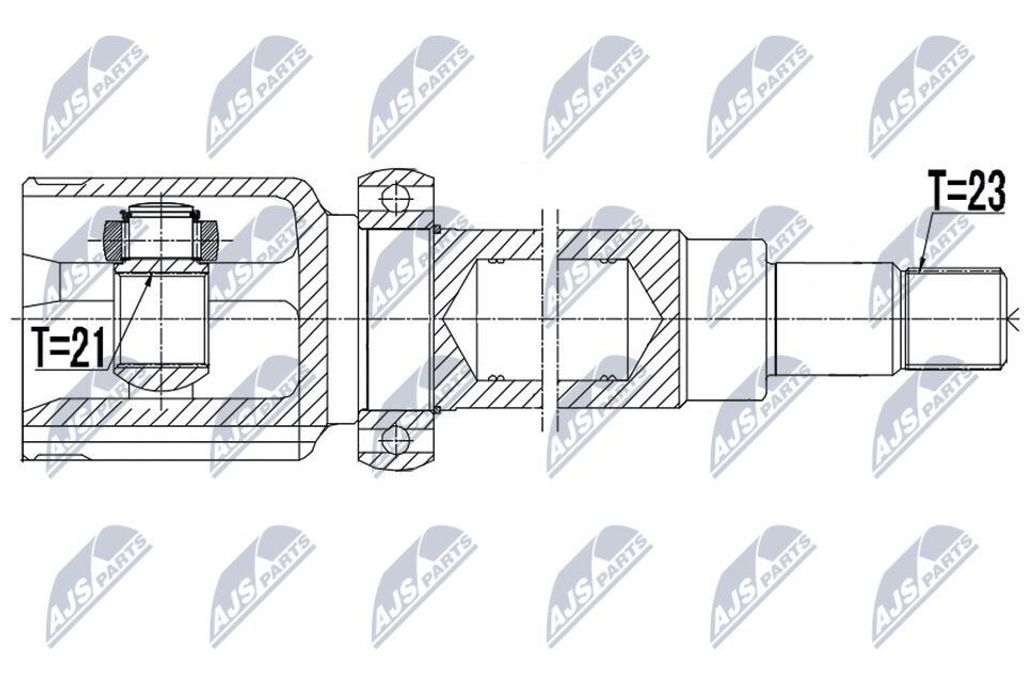 NTY Gelenksatz Antriebswelle Getriebeseitig Vorne Rechts für FORD Fiesta Mk5 Kastenwagen NPW-FR-099