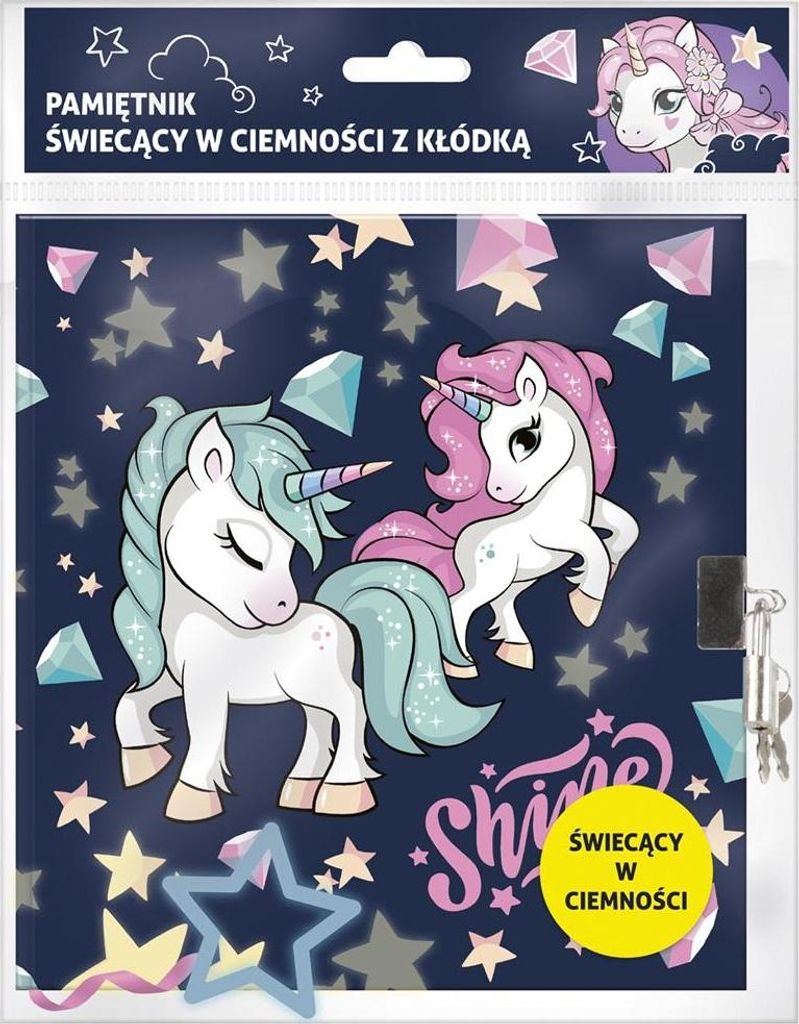 Derform Leuchttagebuch mit Schloss – Einhorn-Design, abschließbares Kinder-Tagebuch für Geheimnisse, Träume und Zeichnungen, Geschenkidee für...