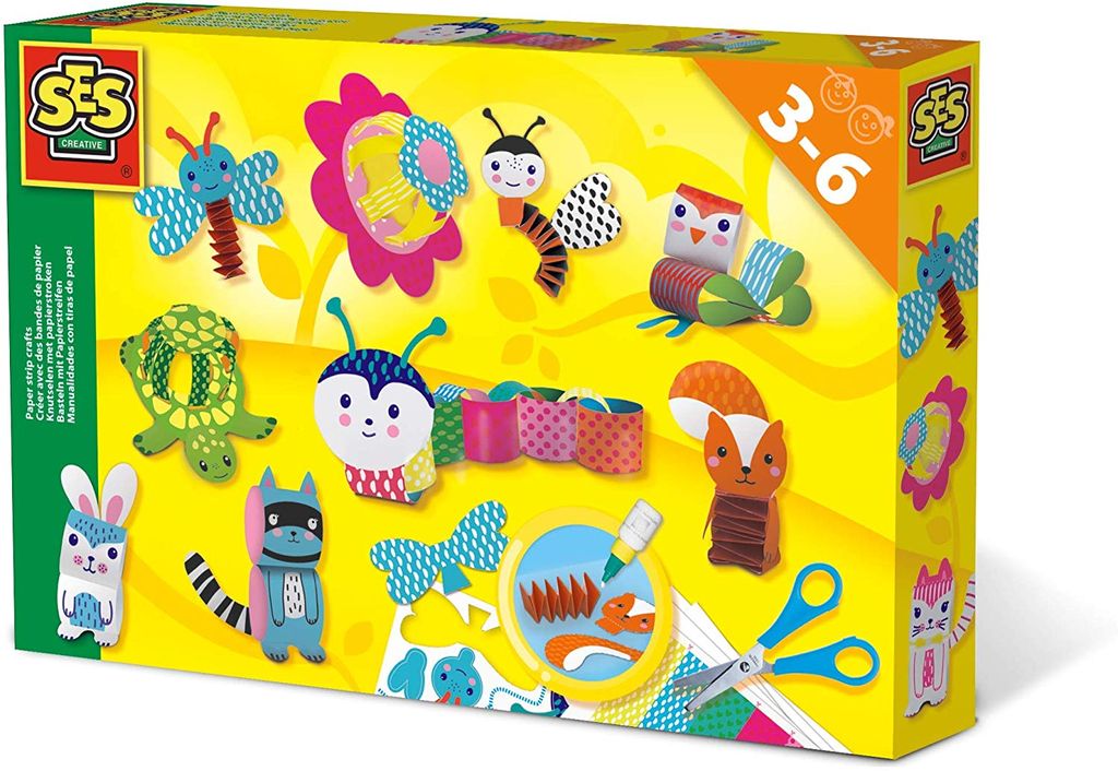 SES Creative Basteln mit Papierstreifen, Bastelset für Produktbild 