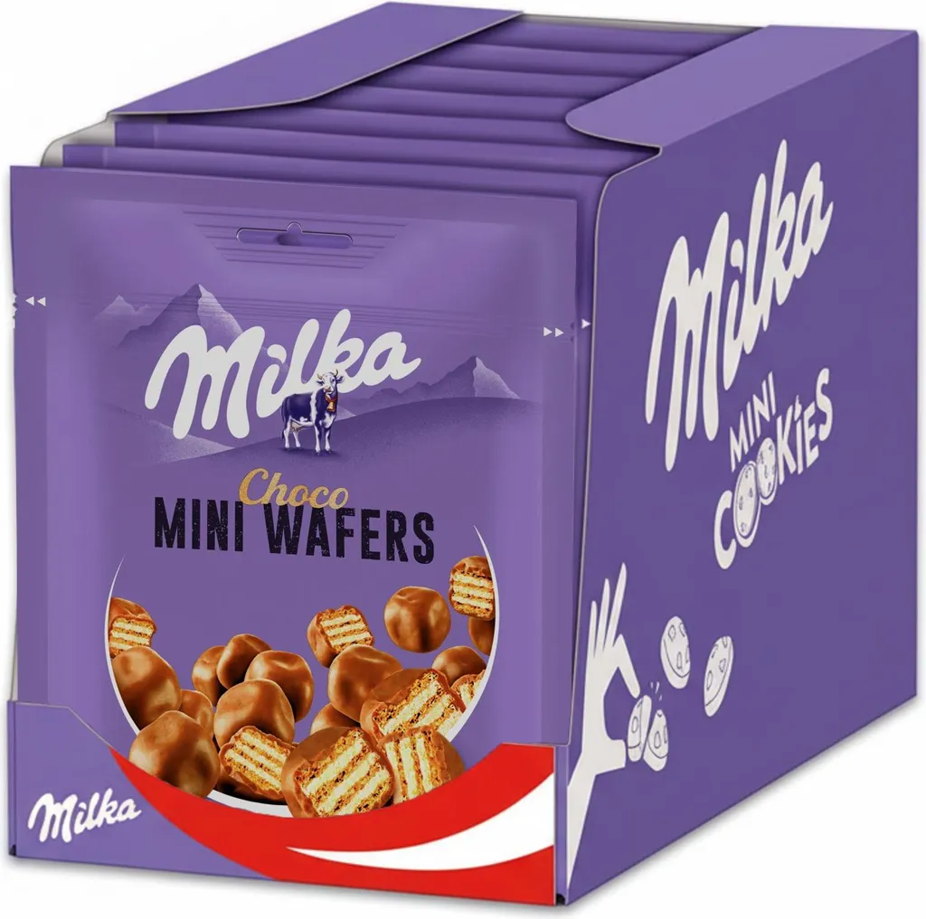 Mini-Gaufrettes Milka Croustillantes - Lot de 8 Paquets de 110g