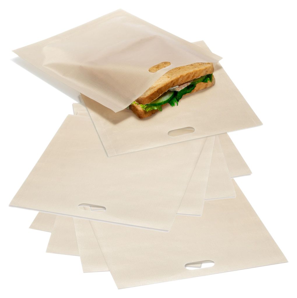 COM-FOUR® 10x Toastbeutel aus Teflon, wiederverwendbare Produktbild 