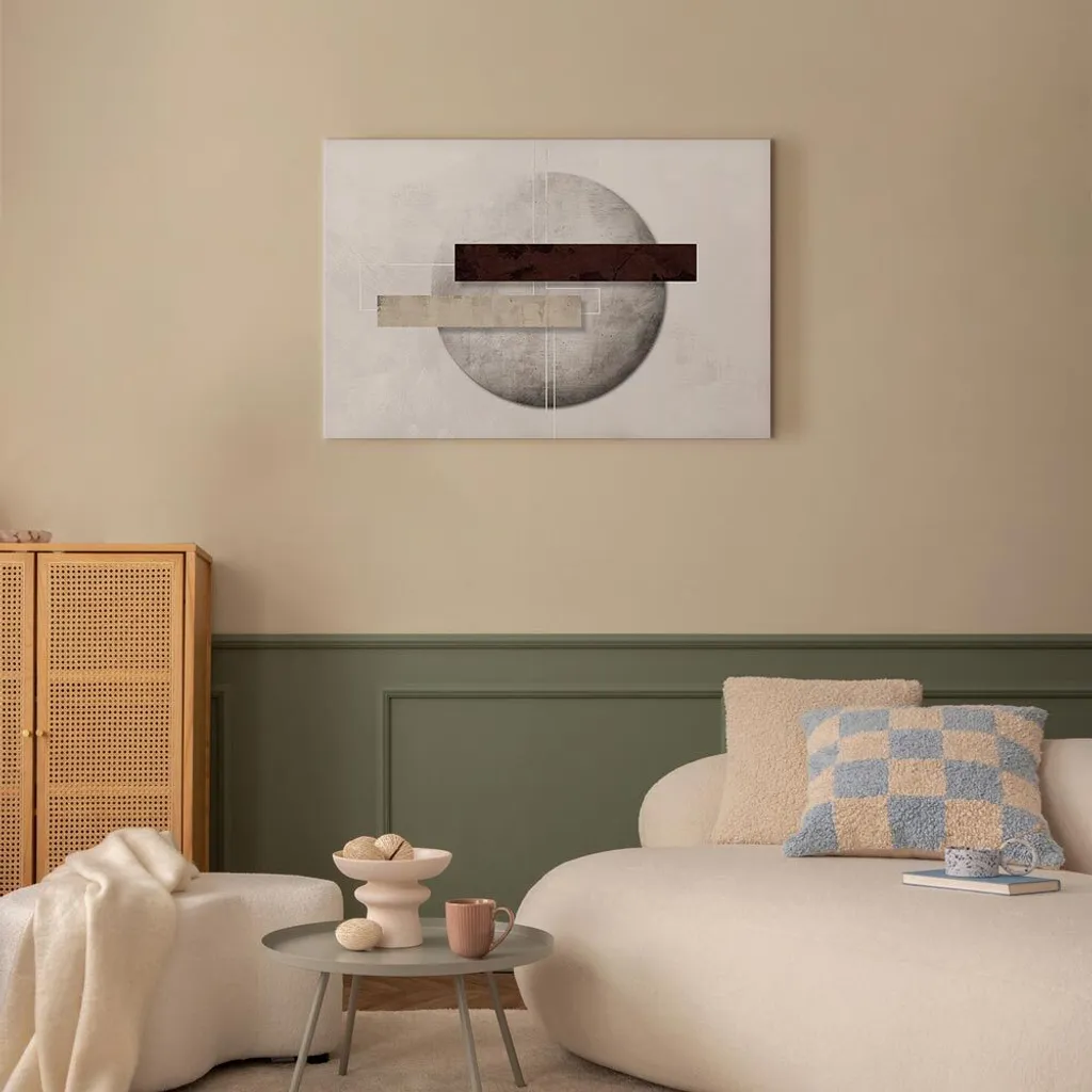 Quadro Moderno Economico 60x40 cm - Decadenza Geometrica su Tela TNT - 3