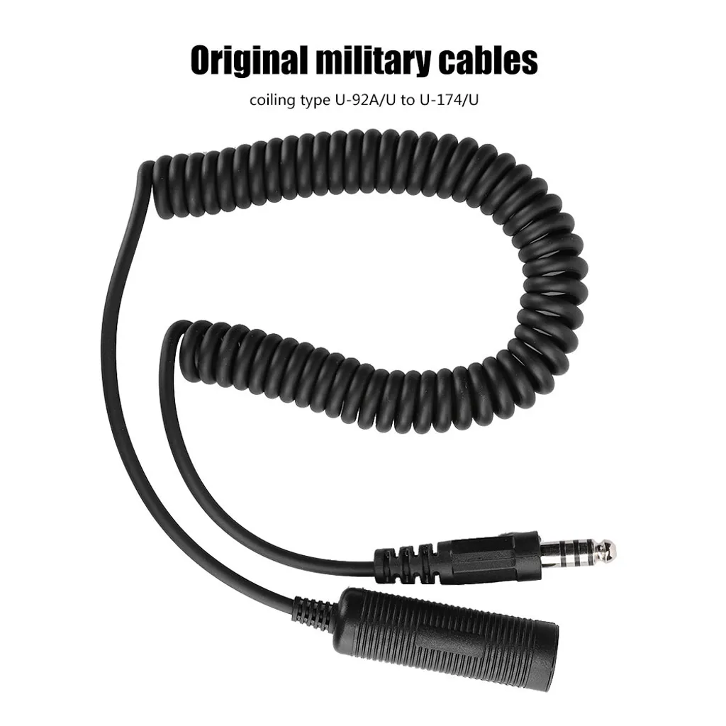 Câble d'Extension Audio pour Casque d'Hélicoptère avec Prise Militaire - 6
