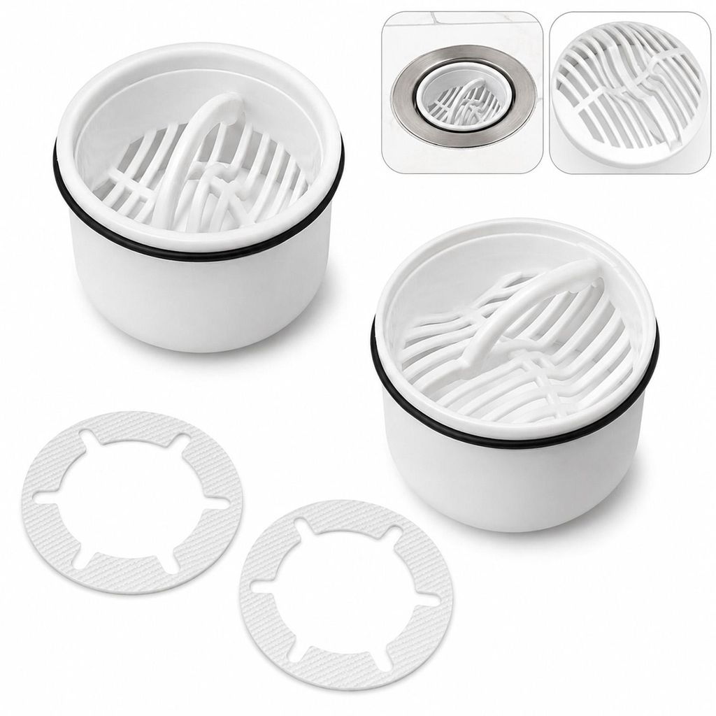 4 Stück Duschablauf Haarsieb Set für Viega Tempoplex, ideal Produktbild 