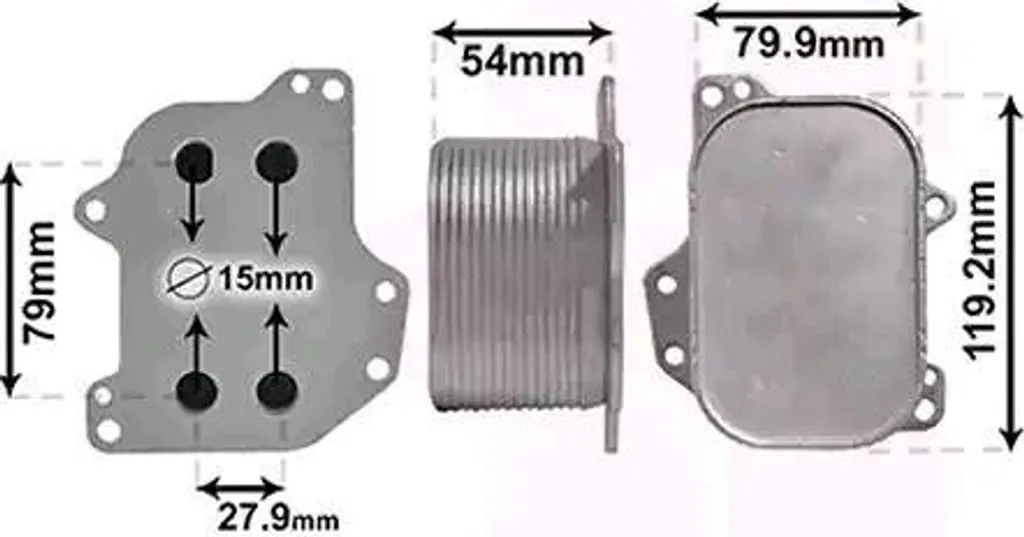 Radiateur de refroidisseur d'huile moteur pour VW Golf 7 et T-Roc A11