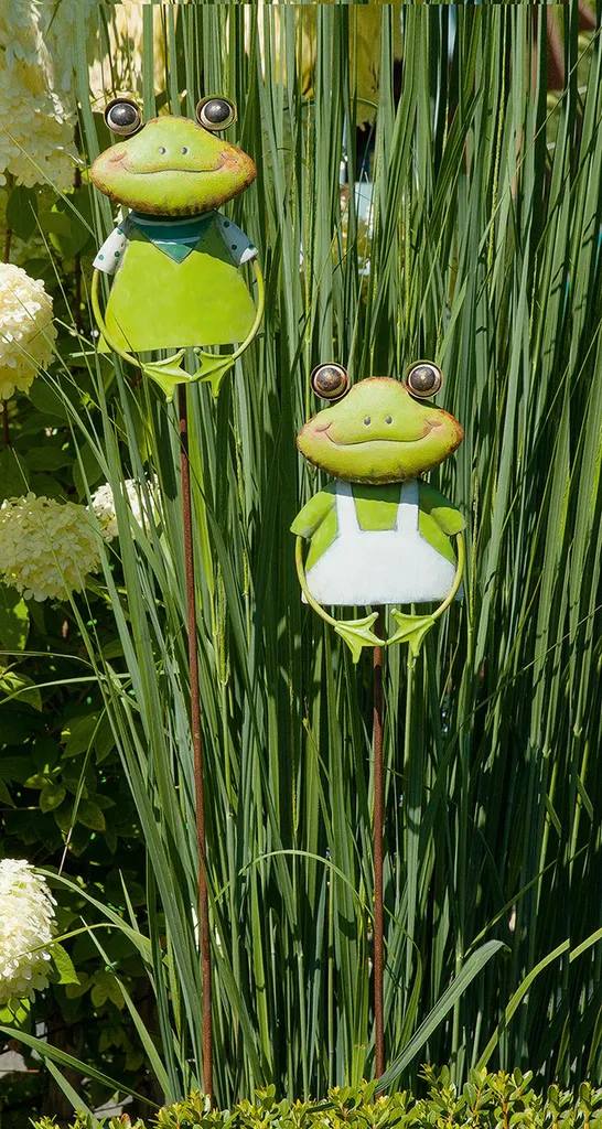 Couple de Grenouilles Franz & Frida : Déco de Jardin Durable sans Entretien