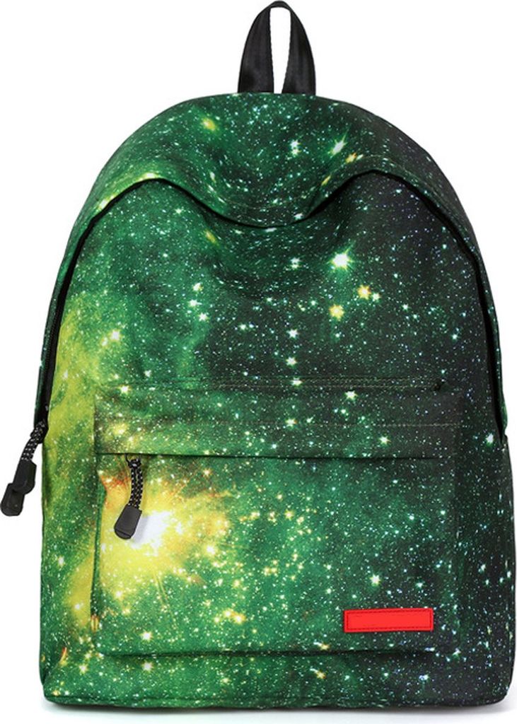 Sternenhimmel Kinderrucksack Studenten Schultasche Elementar Büchertasche Tagesrucksack Tasche für Jugendliche, Grün