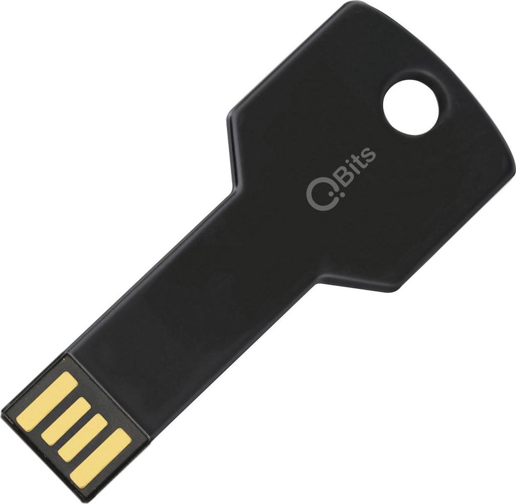 4 GB USB 2.0 Stick Flash Drive Aluminium schwarz Schlüssel Schlüsselring Metall kompakt Farbe: Schwarz
