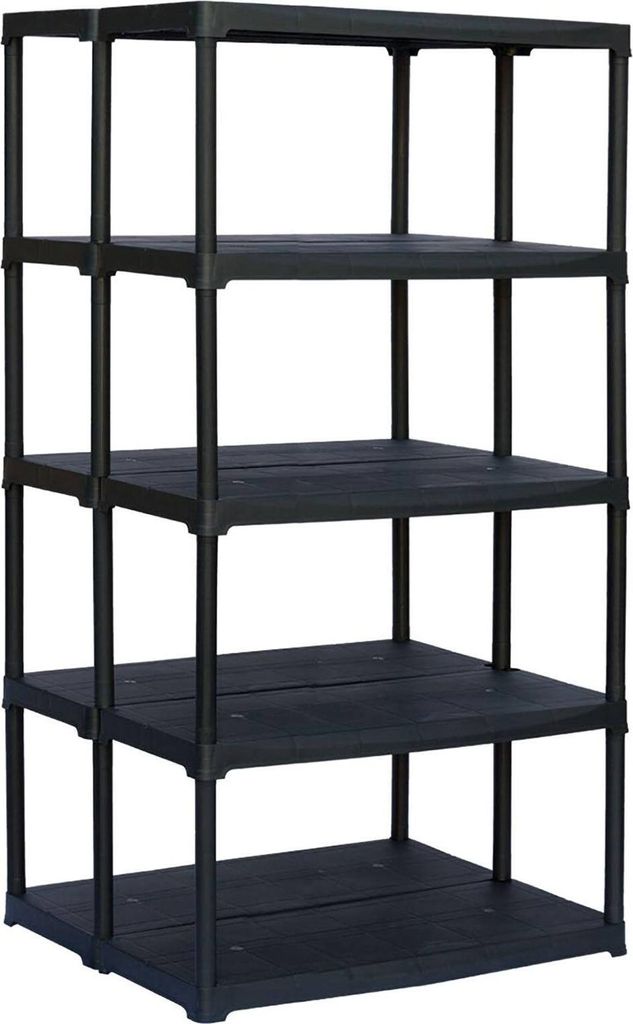 Dammendol Outdoor-Garderobe, Outdoor-Regal, Mehrzweck-Balkongarderobe, Outdoor-Schrank, 100 % Italy, Anthrazit, 90 x 78 x 176 cm