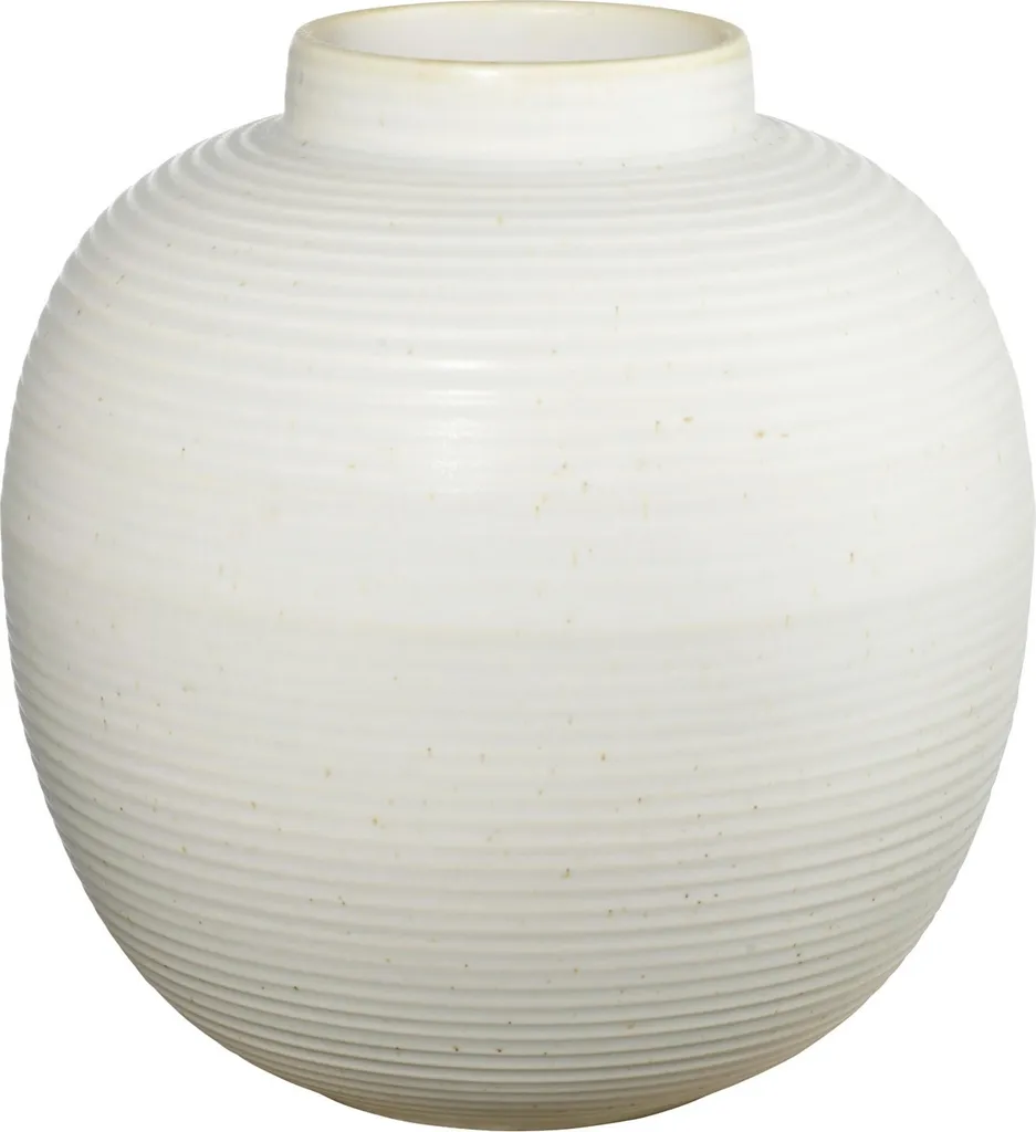 Vase blanc mat stable et design Japandi 22cm - Fini les vases fragiles