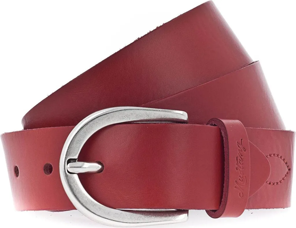 Cintura in Pelle Rossa MUSTANG 3.5 W85 | Design Esclusivo e Qualità