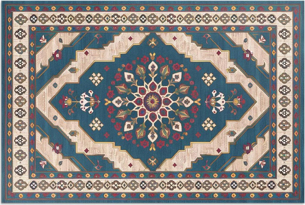 Altes dekoratives Muster im Vintage-Stickereistil – Vinylteppich – 100x150 cm – Outdoor Teppich – Terrasse – Wetterfest – Modern