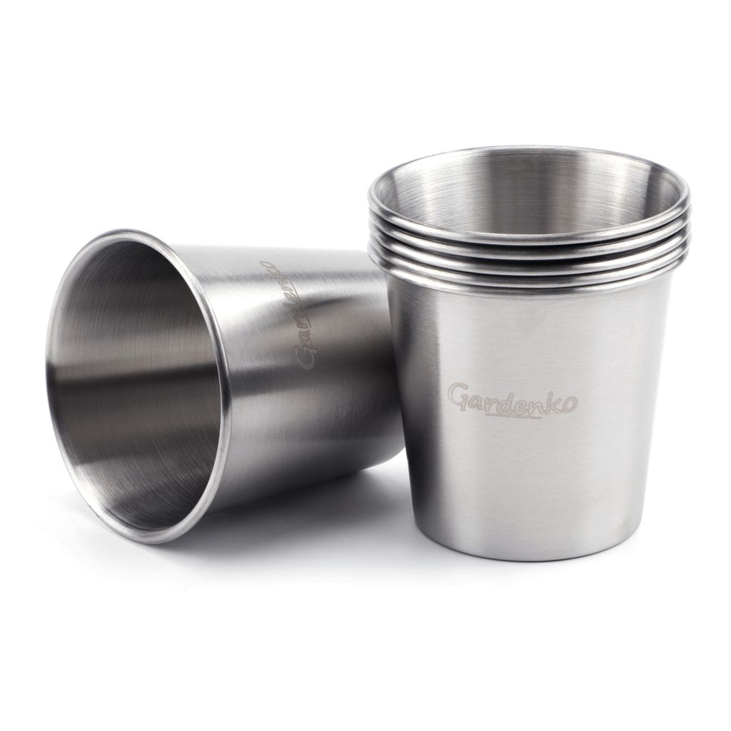 Nerezové hrnky pro děti, sada 6 ks, 200 ml, lehké a odolné Obrázek produktu 