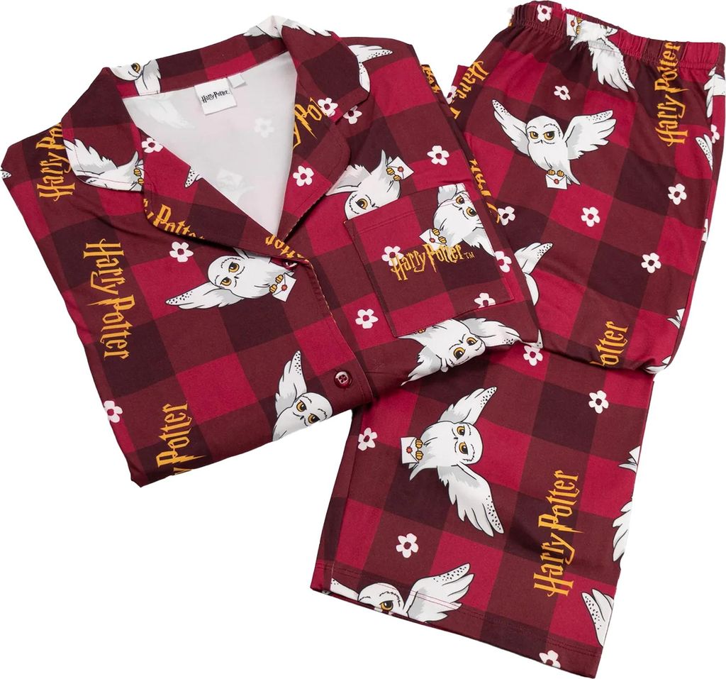 Harry Potter - Schlafanzug mit langer Hose für Damen NS9791 (XXL) (Rot)