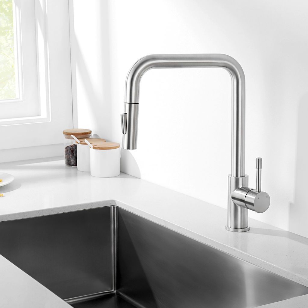 Wasserhahn Küche Ausziehbar 304 Edelstahl Brausekopf, 2 Produktbild 
