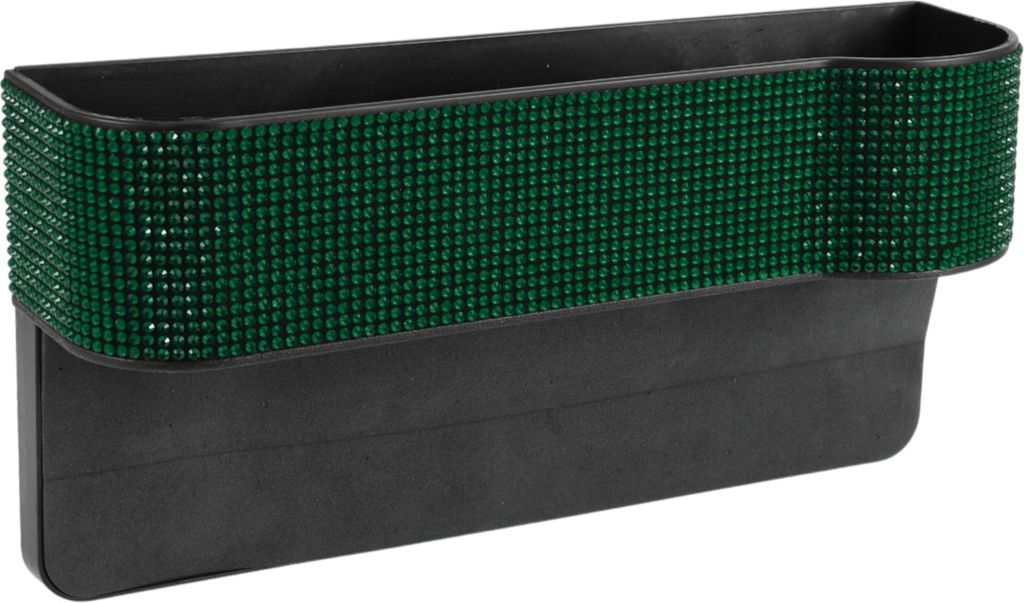 Auto-Sonnenbrillenetui Universale Brillenschutz-Aufbewahrungsbox ABS, Strasssteine Grün 27x14cm 1 Stück