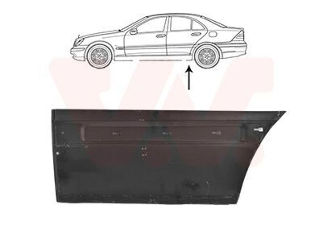 VAN WEZEL 3032177 Autotür Reparaturblech äusserer Teil unterer Teil hinten Links passend für MERCEDES-BENZ C-Klasse Limousine (W203) C-Klasse T-...