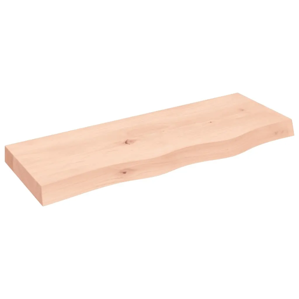 Top Bagno 80x30 Legno Massello Rovere Non Trattato vidaXL Naturale