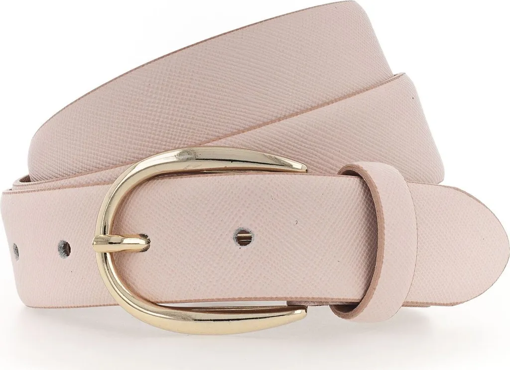Cintura Vanzetti Rosa Cipria 30mm W75 Pelle - Eleganza Minimalista