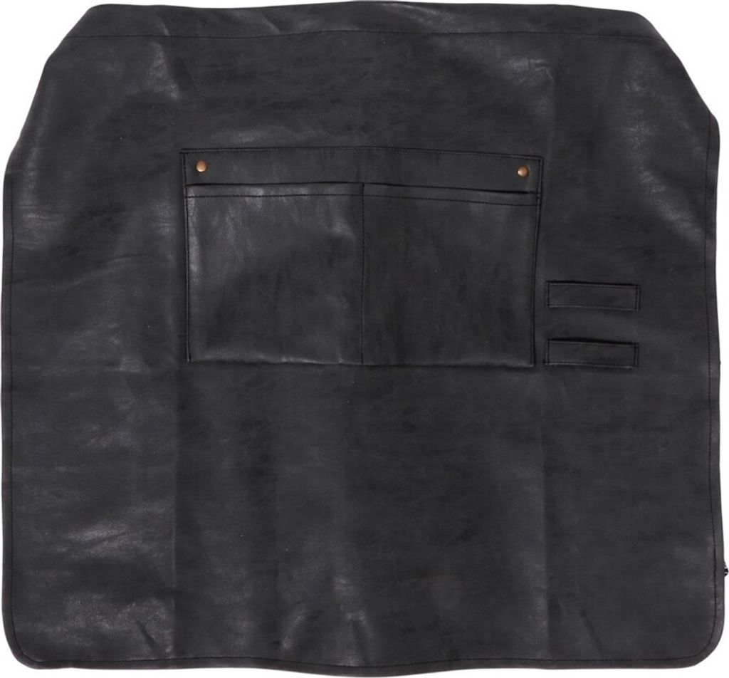 Kurze Schürze aus Kunstleder GRILL AND SERVE, schwarz Produktbild 
