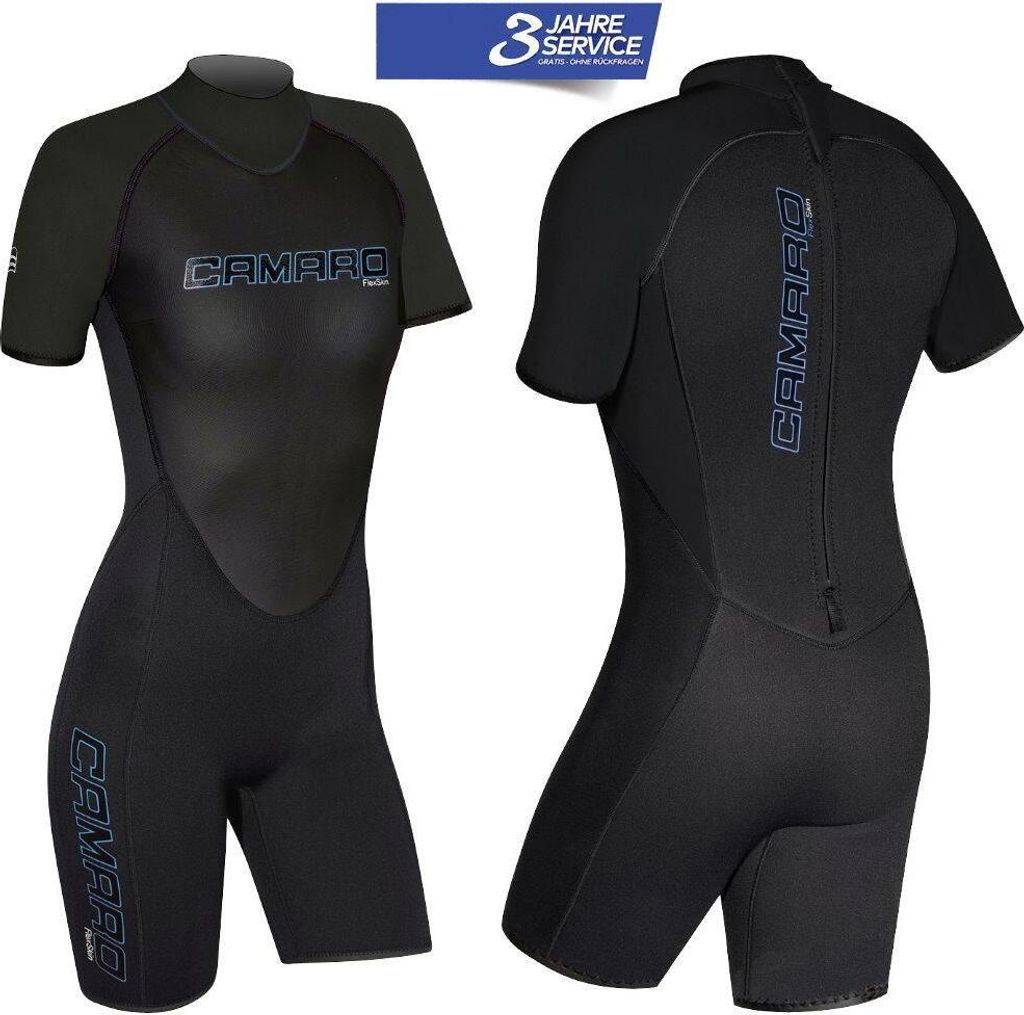 CAMARO Flex Skin Damen Shorty Ultraflex Neoprene super Stretch Neoprenanzug - Größe: 46 (2XL)