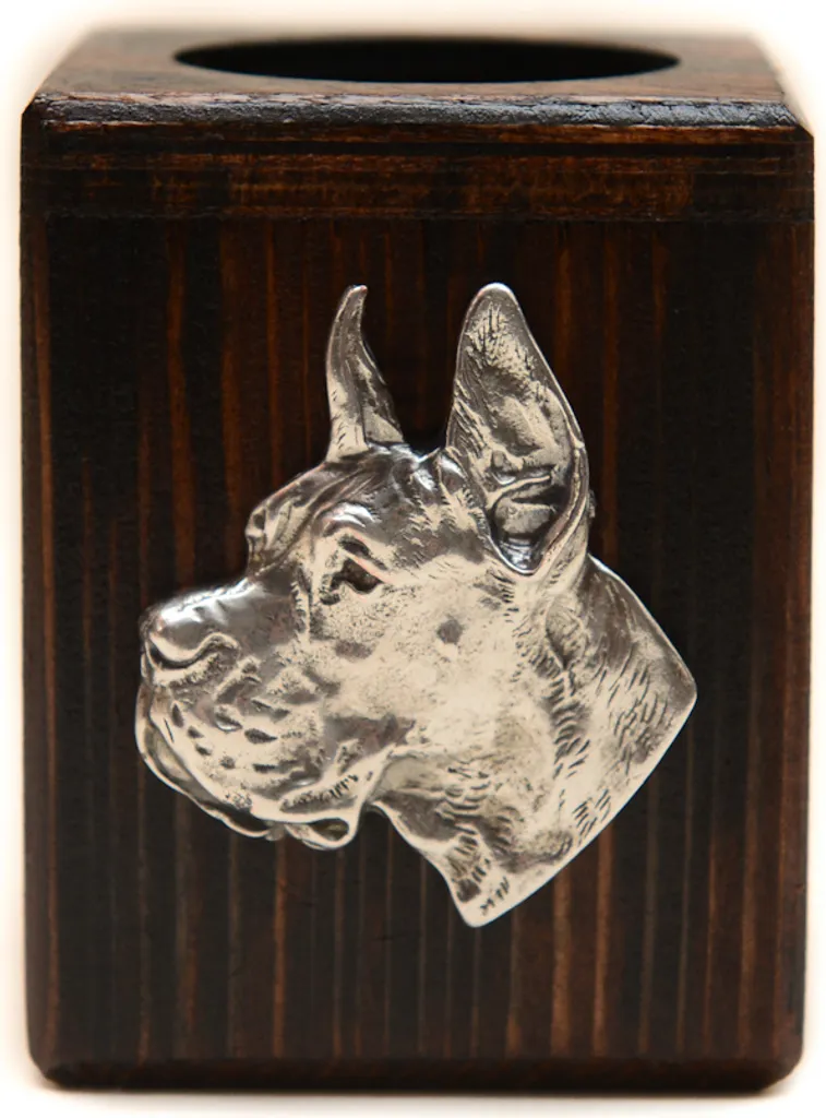 Alano I Portacandele in Legno Art-Dog: Memoriale Cane Artigianale