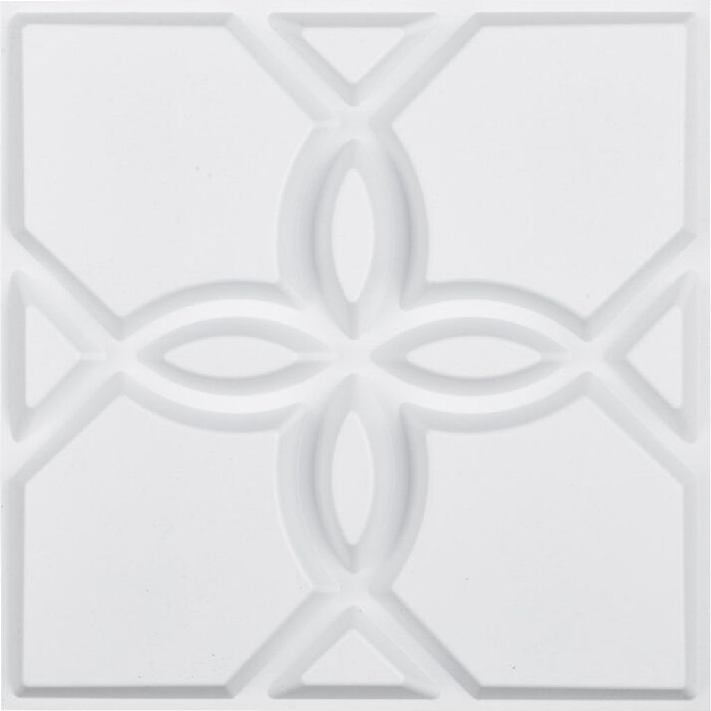 3D-Wandpaneele Set 33 Stück - 30x30cm Wandverkleidung - Blumenmuster Wanddeko in Weiß - Innenraumgestaltung und Heimwerkerbedarf