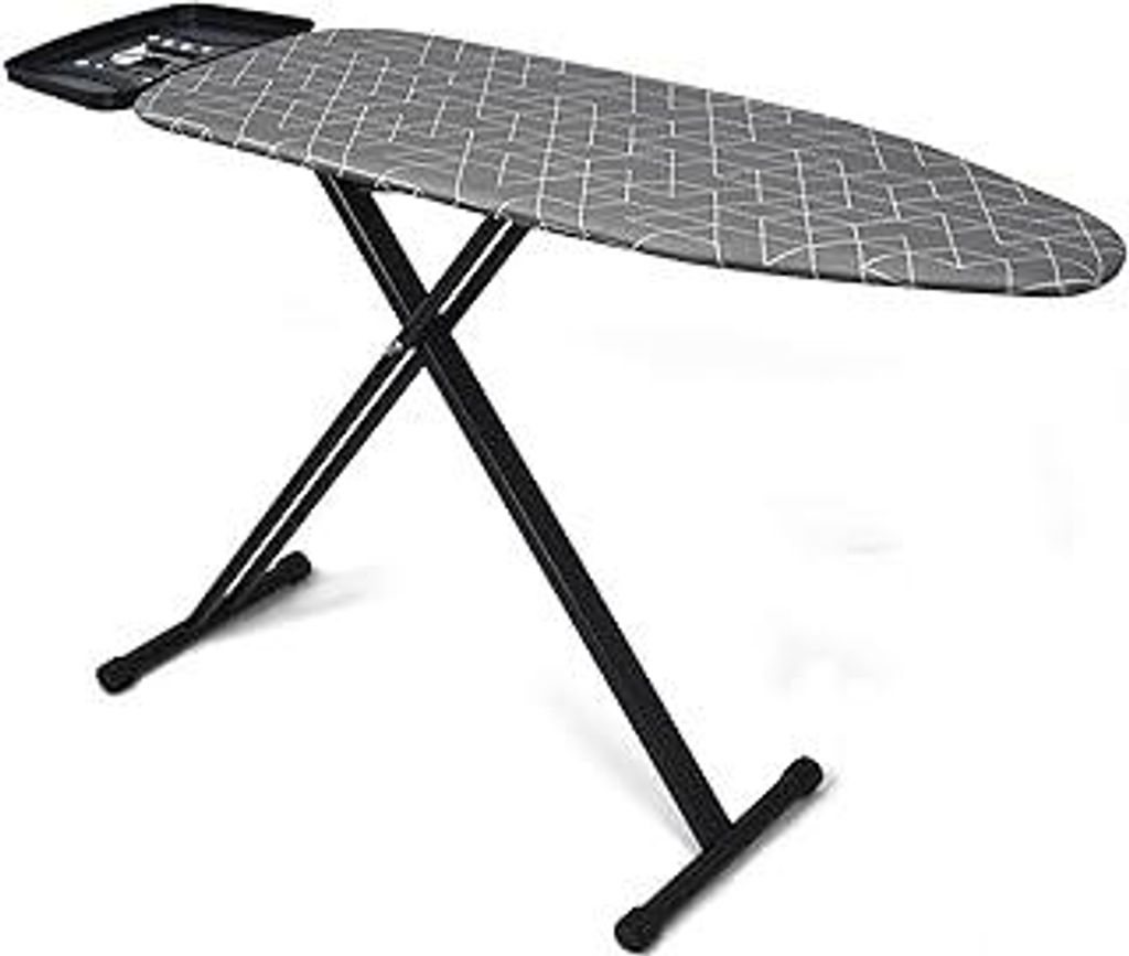 Duwee Bügelbrett Extra groß mit großer Dampfeisenbahn, hitzebeständige Abdeckung mit dicken Doppelschichten Polsterung, verstellbare Höhe, sch...