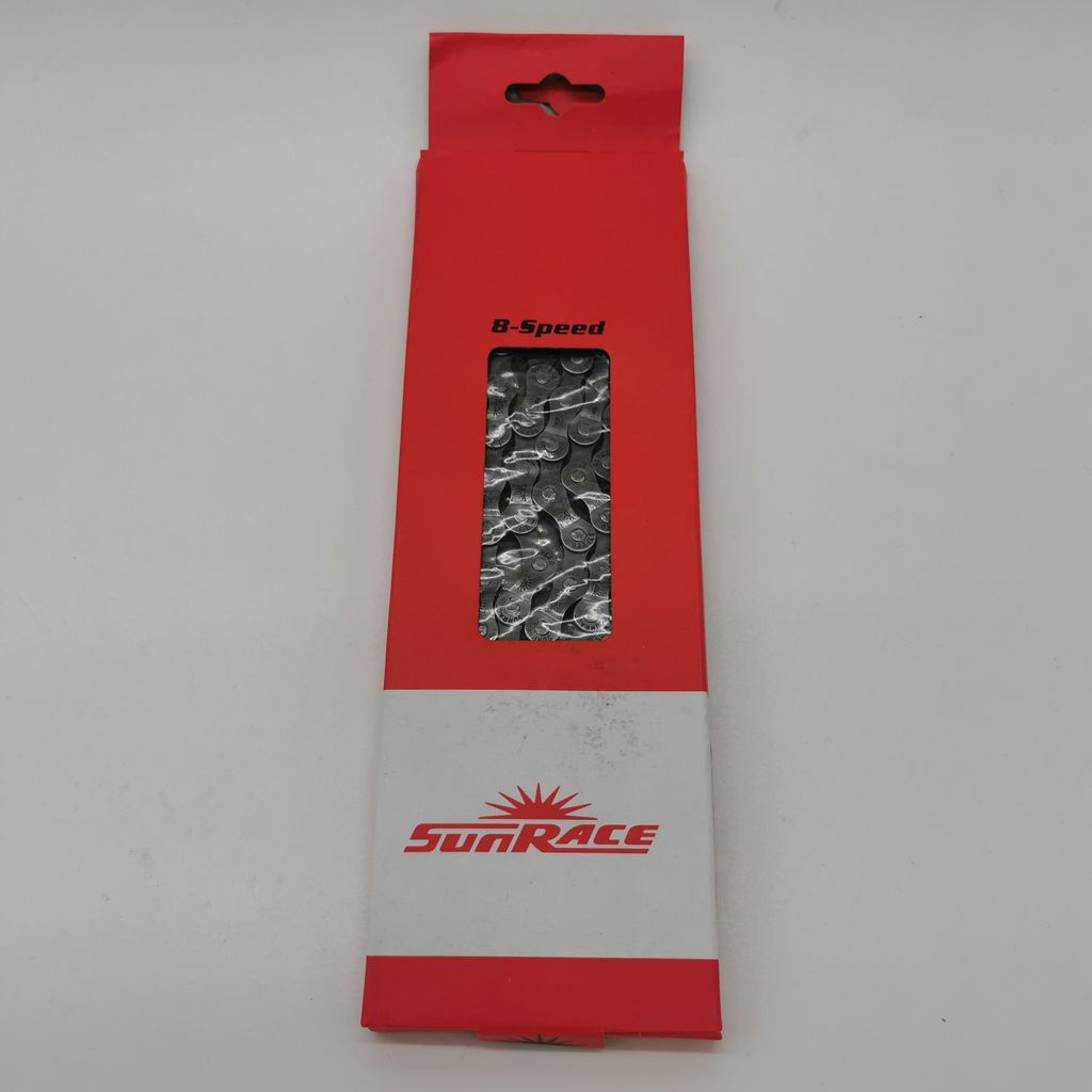 Sunrace Kette CNM54 Grau 8-fach 116 Glieder Fahrrad Produktbild 