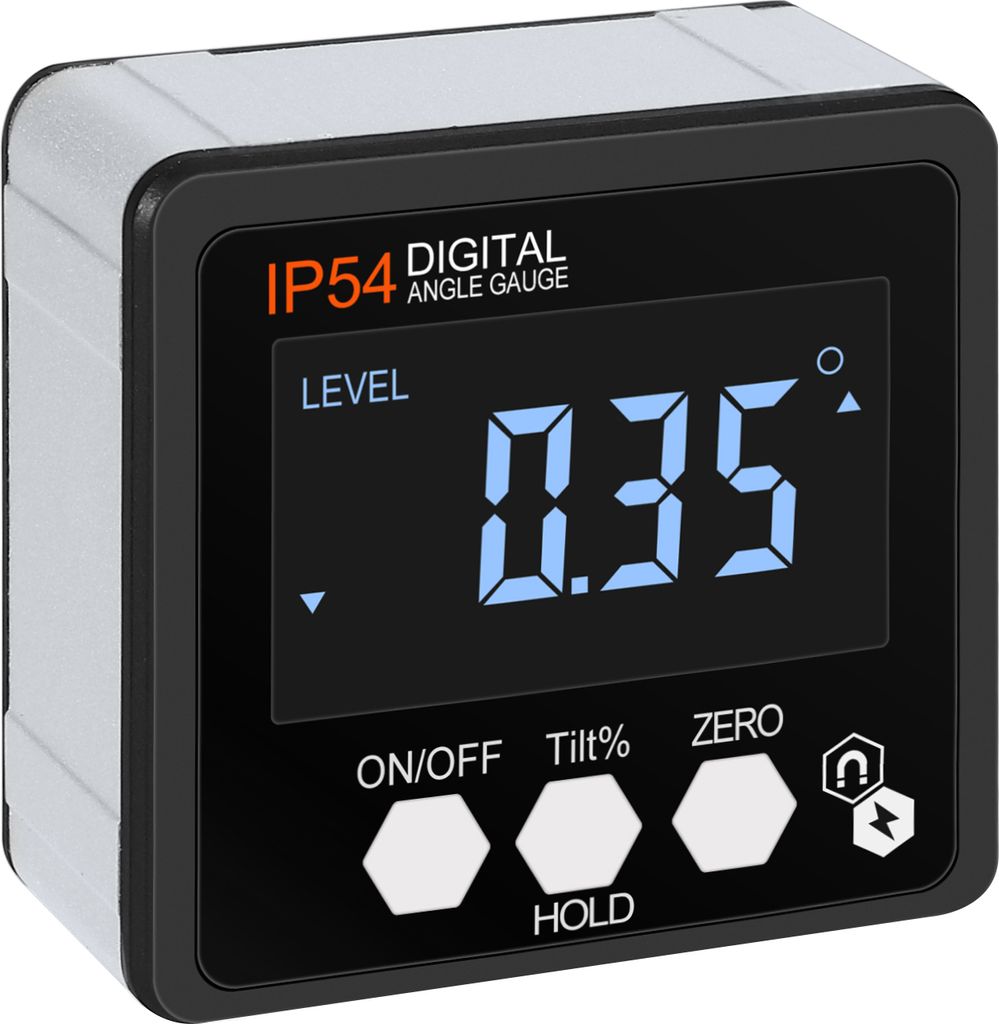 přesný digitální úhloměr 90°, sklonoměr, vodováha, Obrázek produktu 