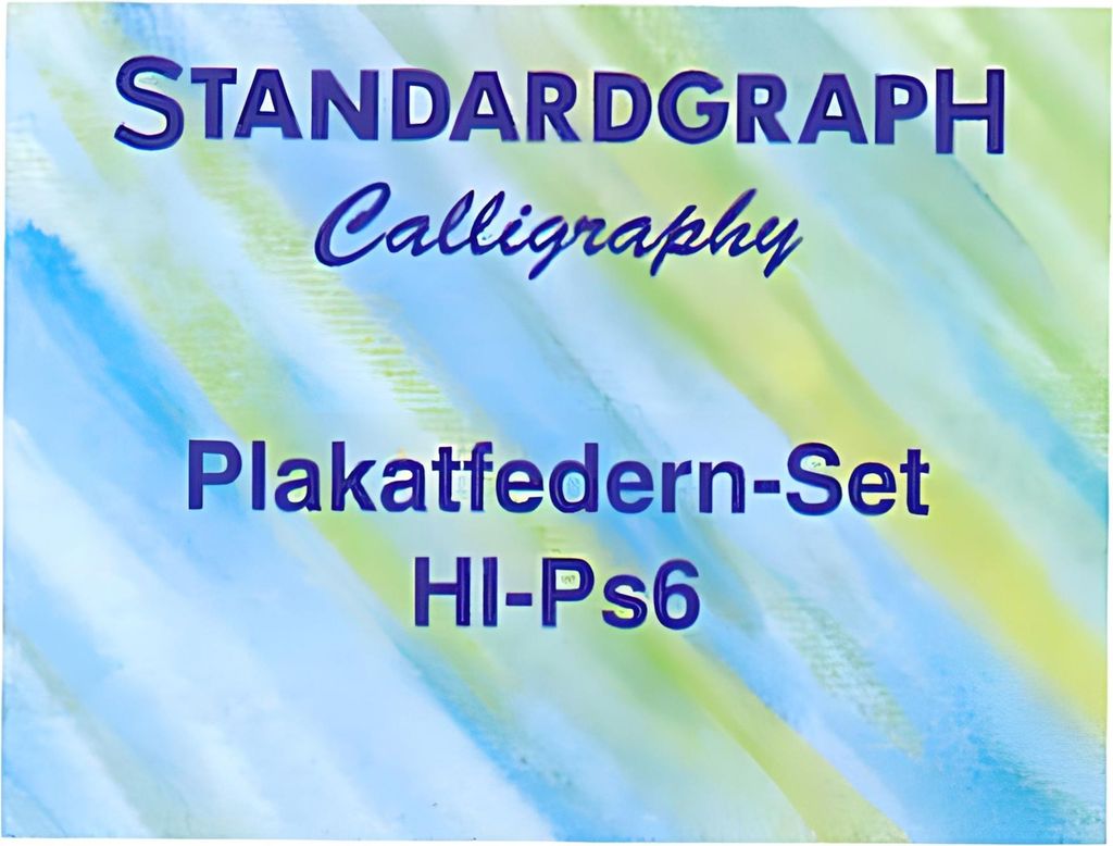 Standardgraph Plakatfedern Set 6 Stück, Größe 4,0 mm bis 15,0 mm