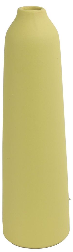 Countryfield Blumenvase - gelbes Terrakotta - 9 x 31 cm - schmale Offnung