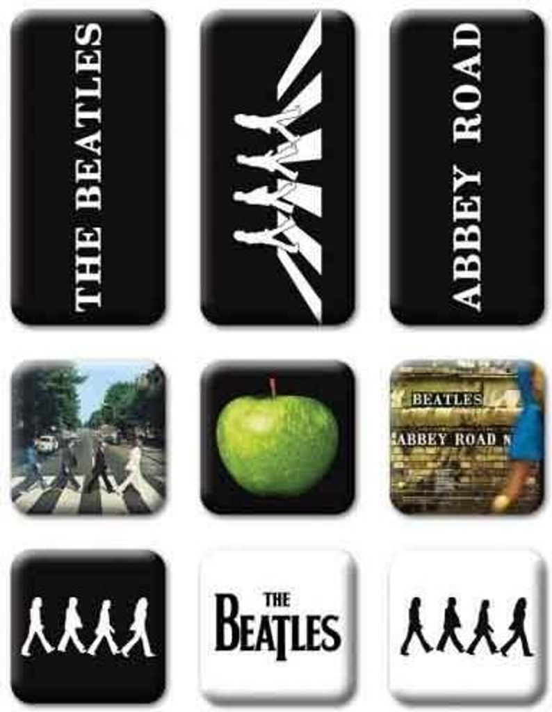 The Beatles - Kühlschrank-Magnet "Abbey Road" Set 9er-Pack RO11224 (Einheitsgröße) (Bunt)