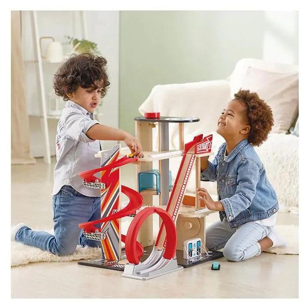 Hape Gearhead stuntgarage Productafbeelding 