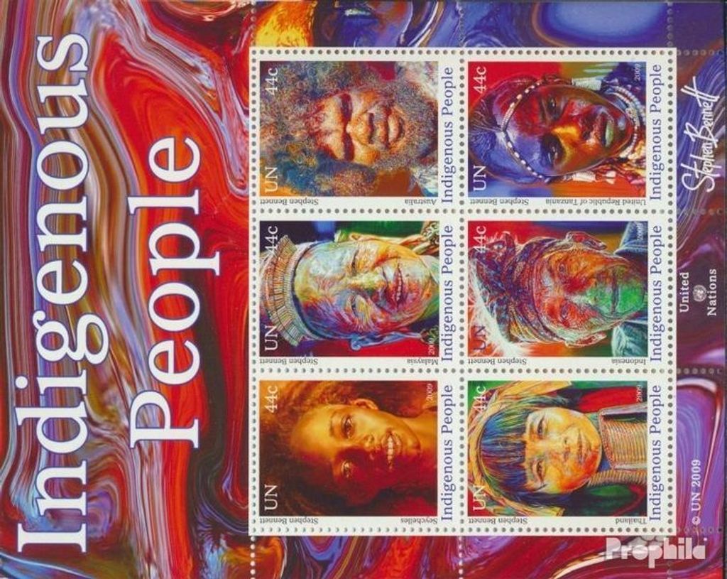 Briefmarken UNO - New York 2009 Mi Block31 (kompl.Ausg.) FDC Indigene Menschen