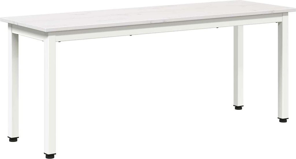SYFAX™ Panca bianca 110 x 35 x 45 cm Legno di pino Immagine del prodotto 