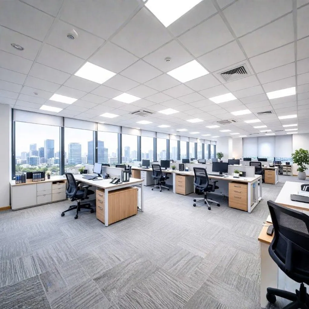 Éclairage Bureau Panneau LED 60x60 Dimmable avec Détection - Lot de 2