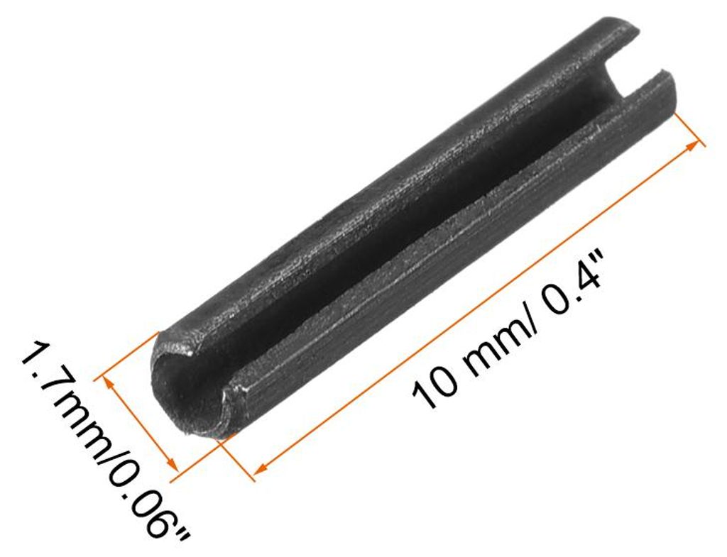 20Stk Passstift Kohlenstoffstahl Split Feder Rolle Bodentr?ger Pin 1,7mmx10mm