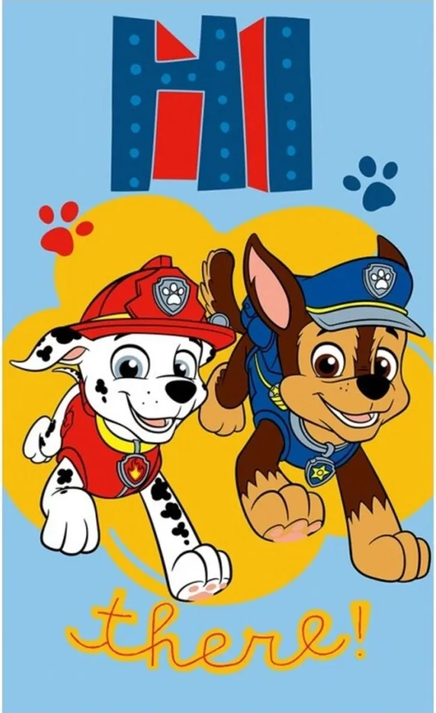 Asciugamano Paw Patrol 30x50 Hello Paws | Accessorio Bagno Bambini