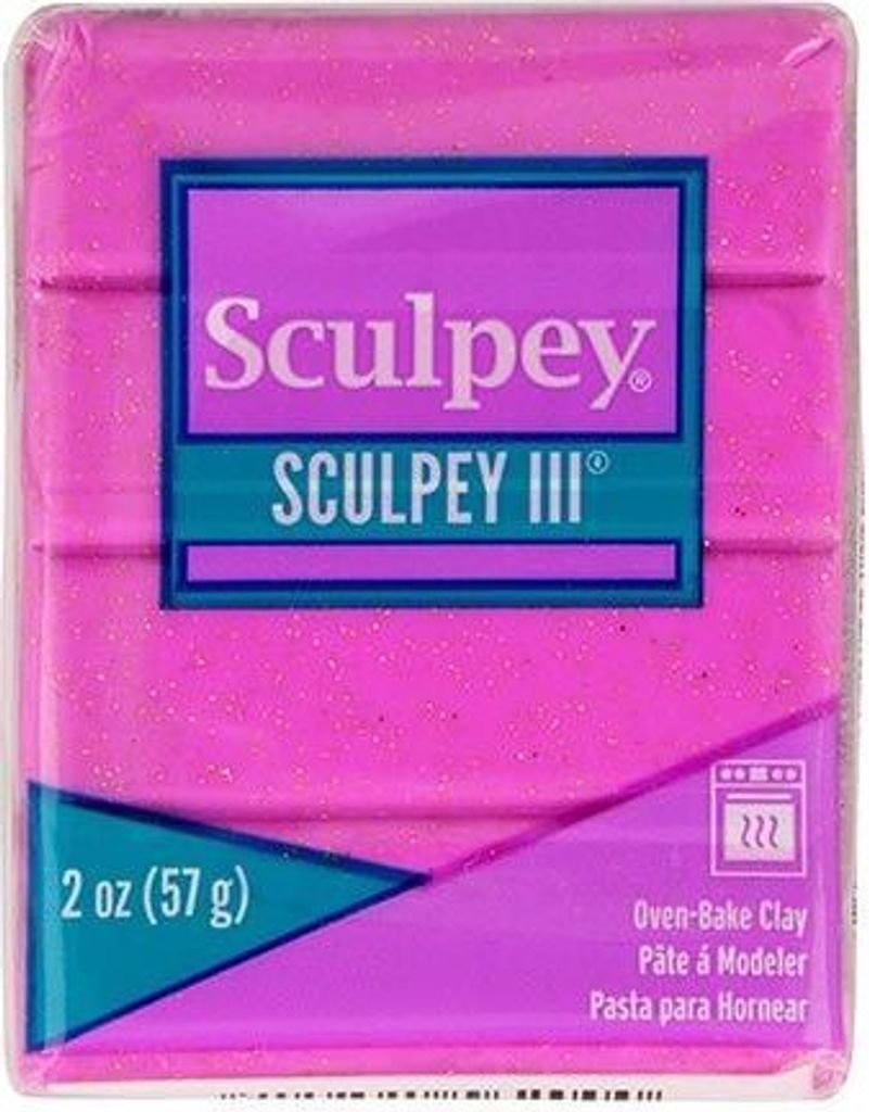 Sculpey Polymer Clay 57 g - lila Glitzer