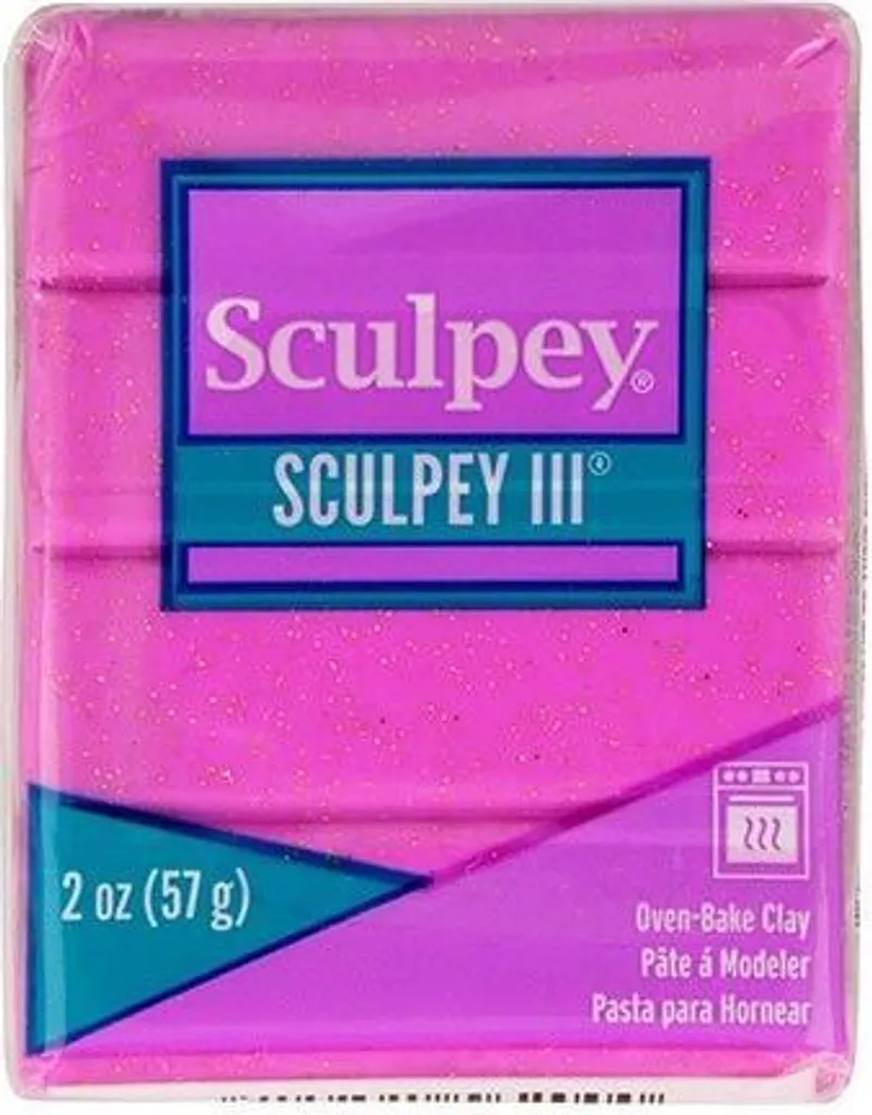 Pâte Sculpey violette pailletée 57 g idéale pour bijoux et DIY créatif