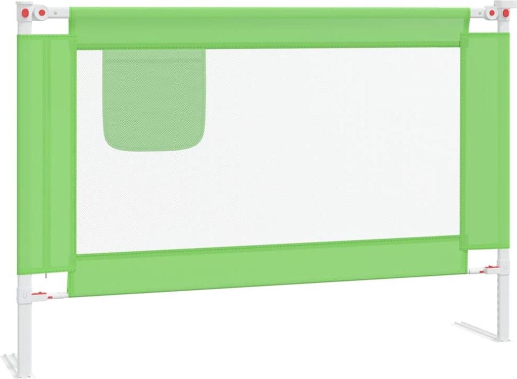 vidaXL Ochrana postele pre batoľatá Zelená 100x25 cm Látka Obrázok produktu 