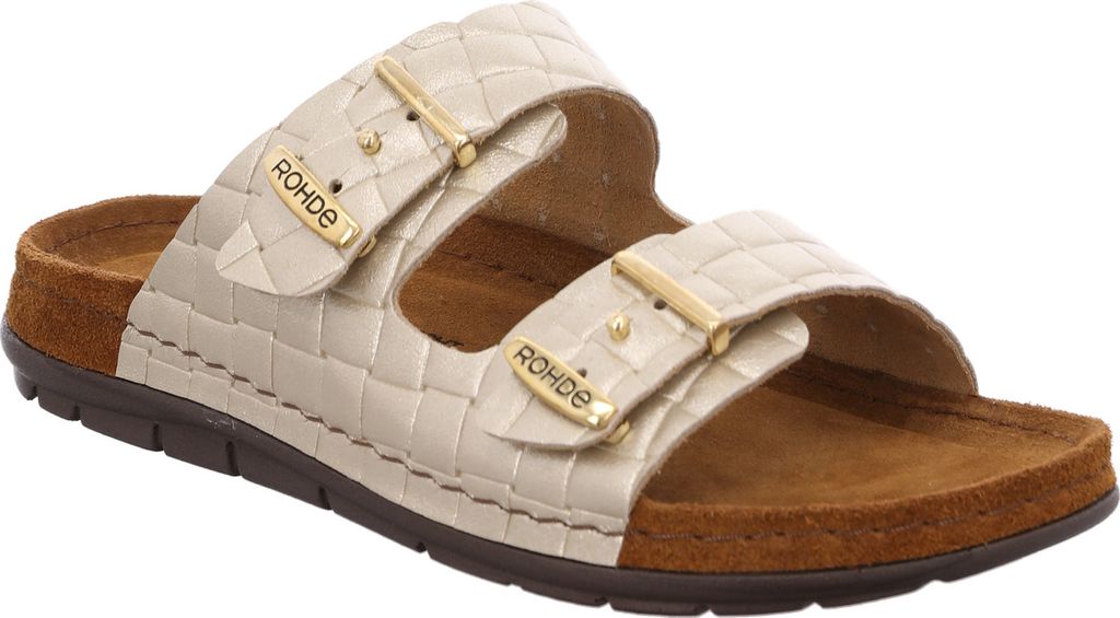 Rohde Rodigo-D Damen Pantolette Sandale Sandalette Hausschuhe Fashionsandale, Farbe:Gold (Gold), Größe:EUR 36