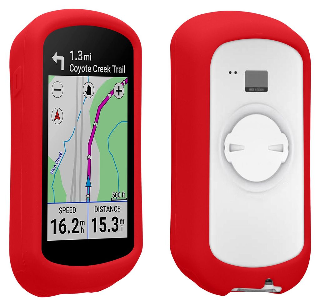 kwmobile Hülle kompatibel mit Garmin Edge Explore 2 - Silikon GPS Fahrrad Case Schutzhülle - in Rot
