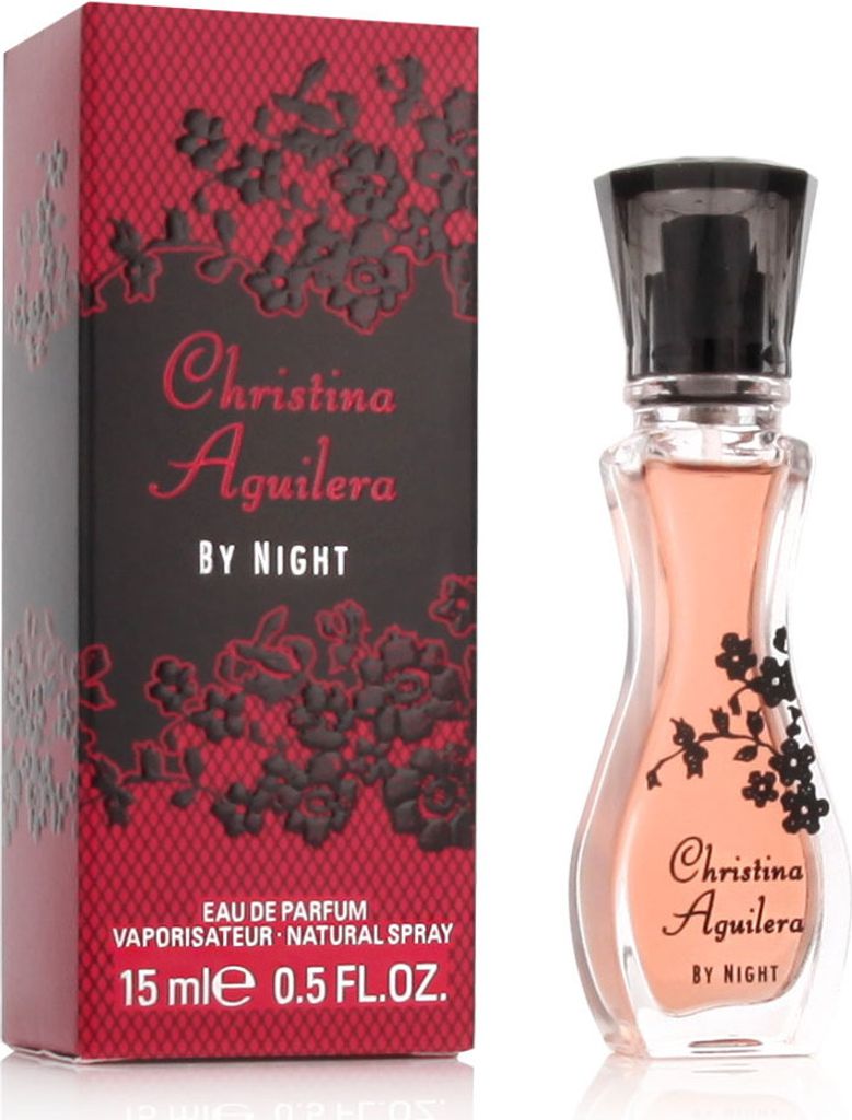 A perfume bottle and its box are displayed side-by-side against a white background.