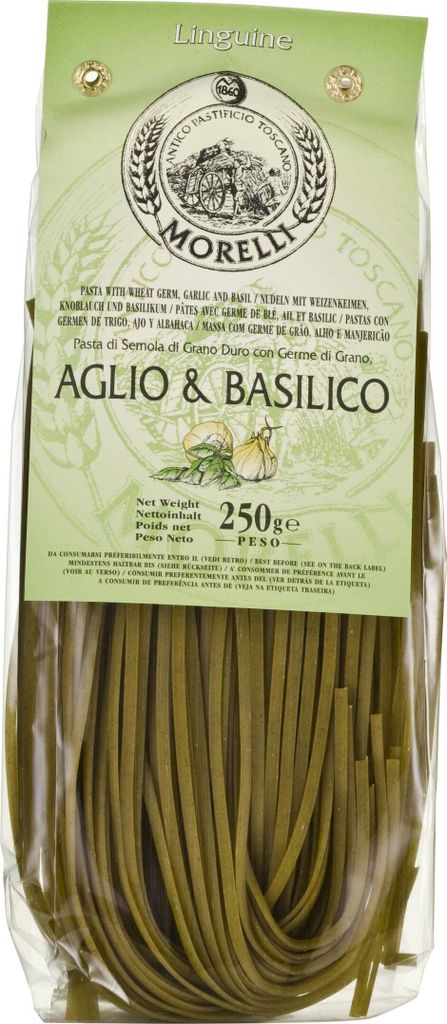 Morelli Linguine all` Aglio e Basilico/Knoblauch u. Produktbild 