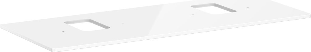 hansgrohe Xelu Q Konsole mit 2 Ausschnitten, 1360x550, für Aufsatzwaschtisch, mit Hahnloch, 54125050