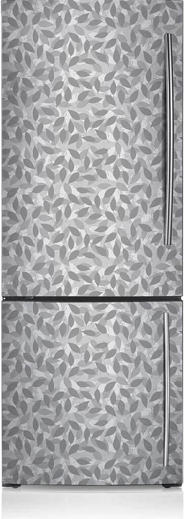 Magnetfolie Aufkleber Kühlschrankmagnete 70x190 cm - Graue Blätter