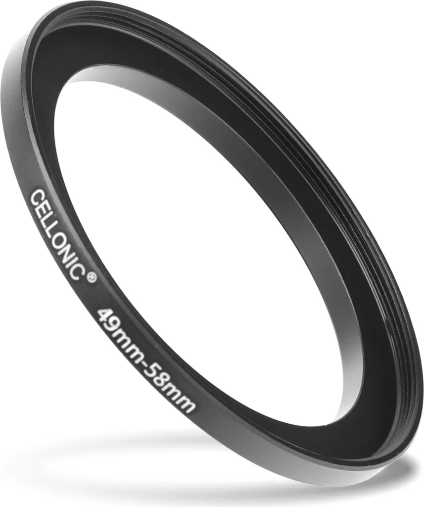CELLONIC Adattatore 49-58mm | Anello Step-Up in Metallo per Filtri Fotografici